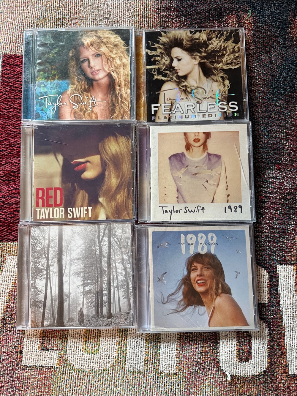Taylor Swift CD Collection Bundle Debut Fearless Platinum Edition 1989 Polaroids